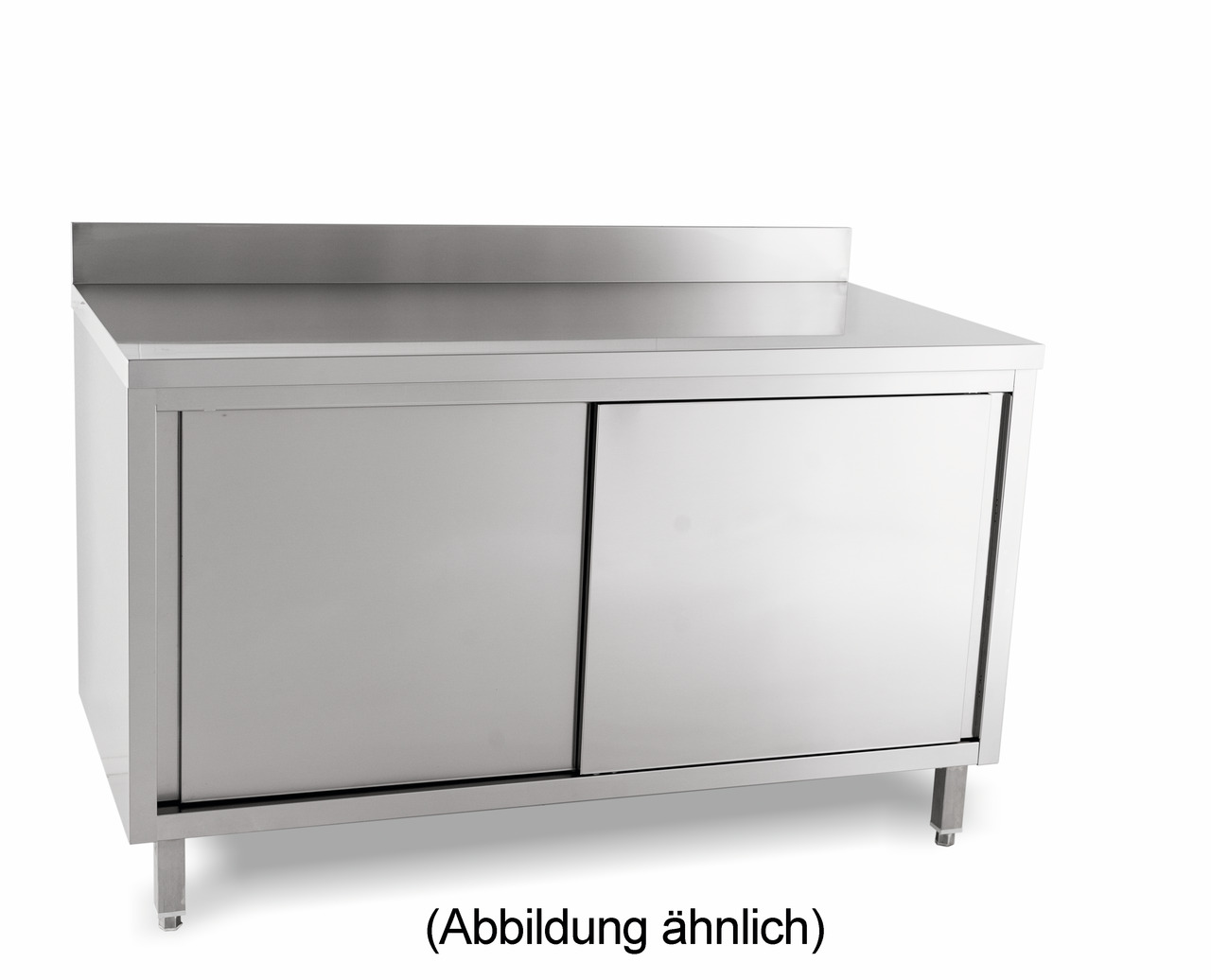 Arbeitsschrank mit Schiebetüren mit 50 mm Aufkantung 2000 x 700 x 850 mm