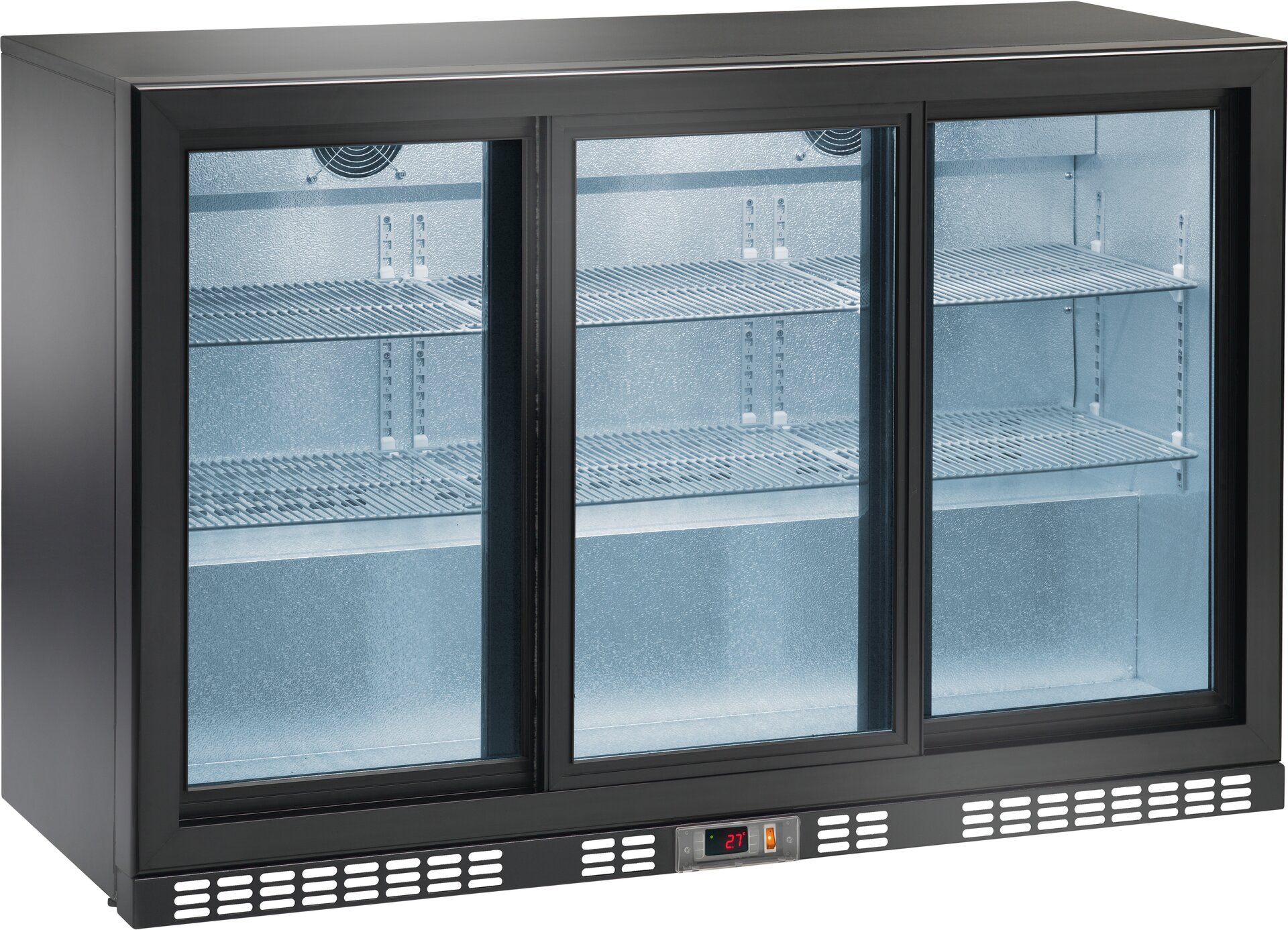 Flaschenkühlschrank 320 l 3 Glasschiebetüren 6 Roste