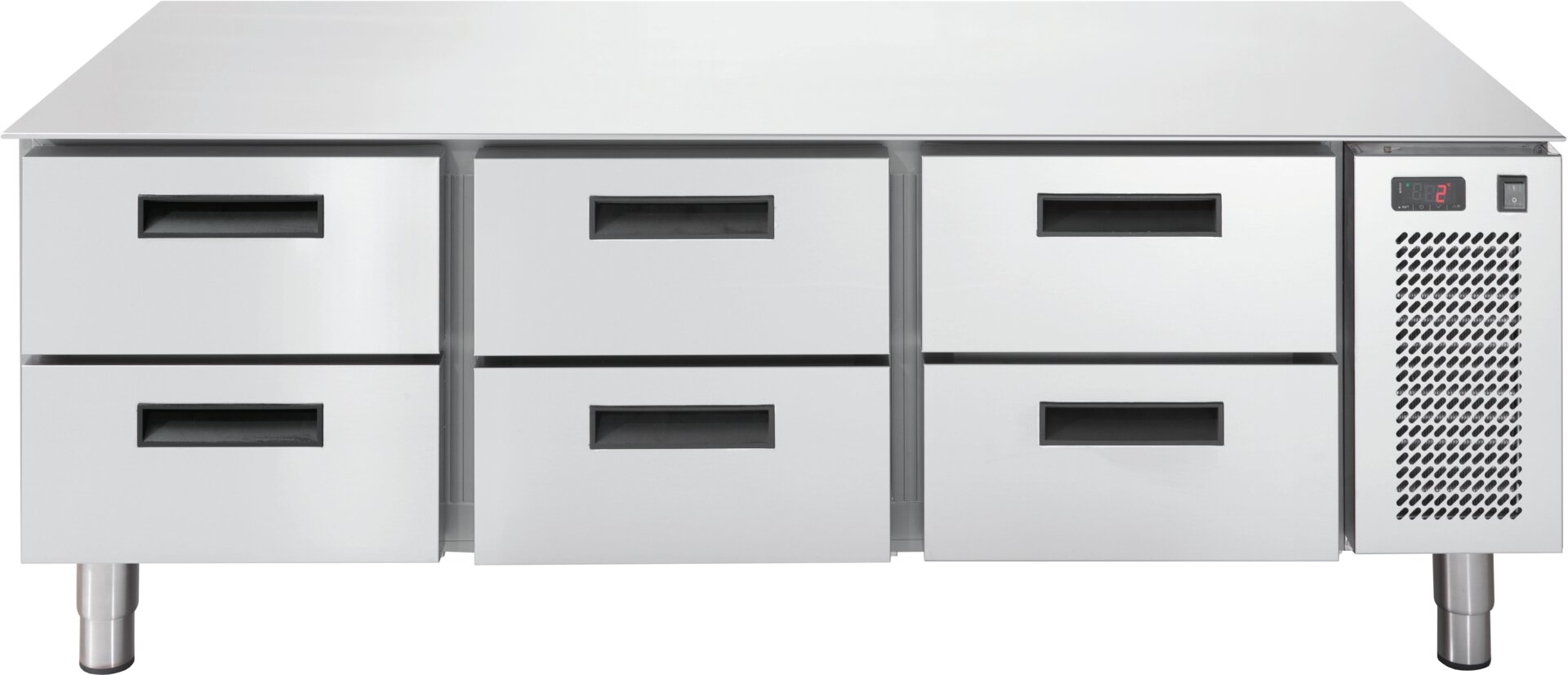 Unterbaukühltisch, 6 Schubladen, 129 l 