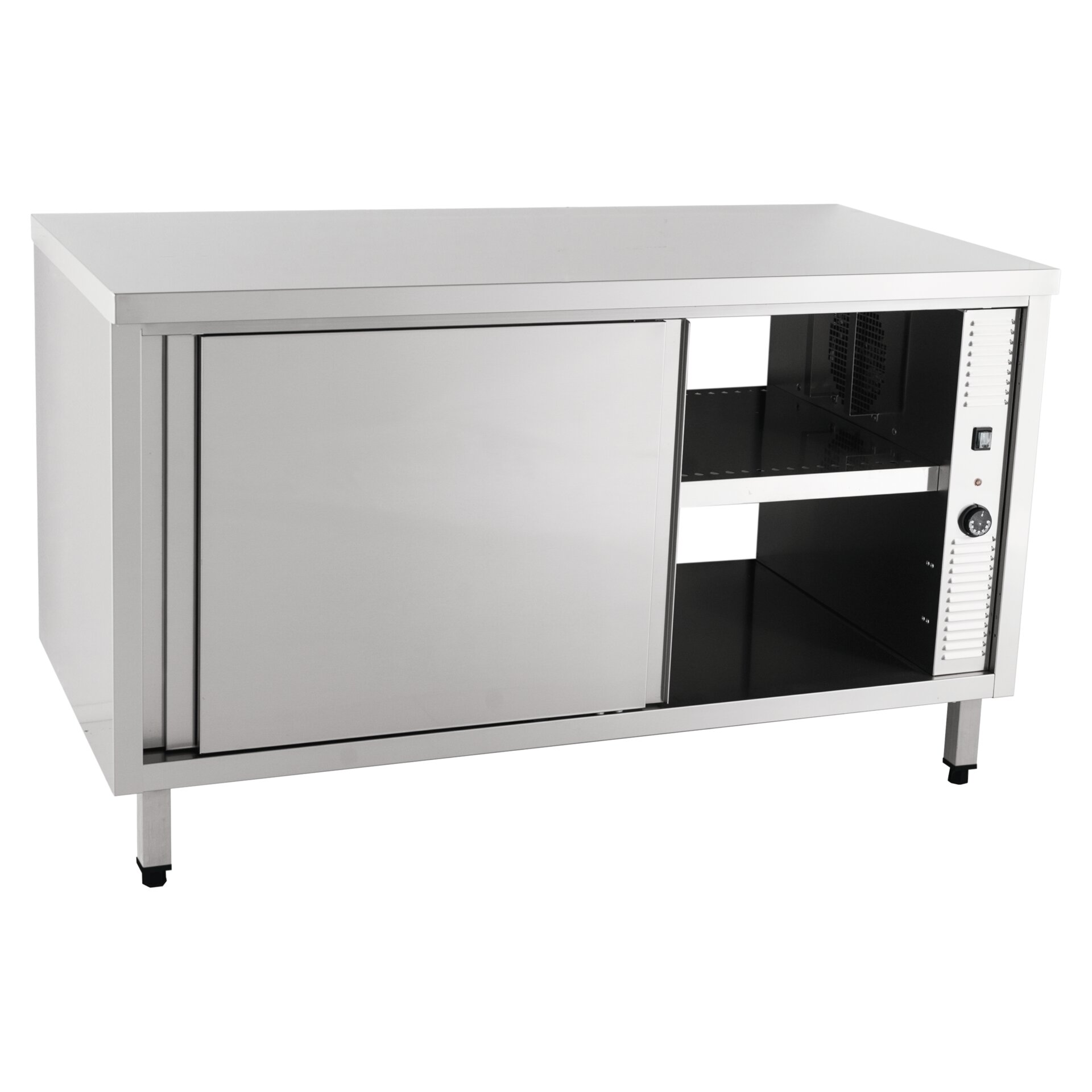 Durchreicheschrank mit Schiebetüren beheizt