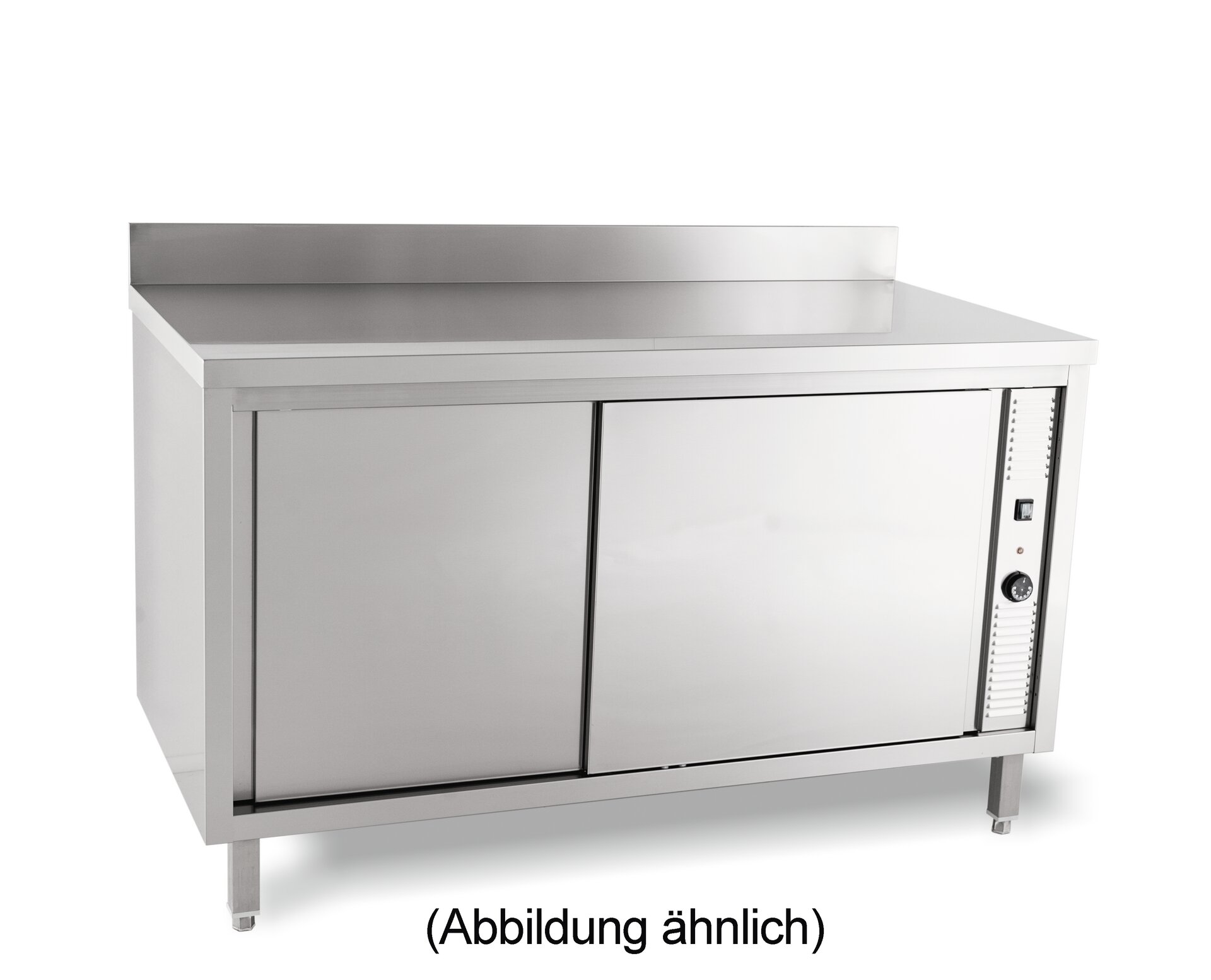 Wärmeschrank mit Schiebetüren mit 50 mm Aufkantung 1400 x 700 x 850 mm