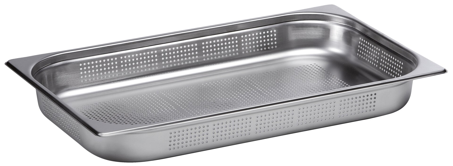 GN-Behälter, gelocht, GN 1/1, 530 x 325 x 150 mm, Edelstahl