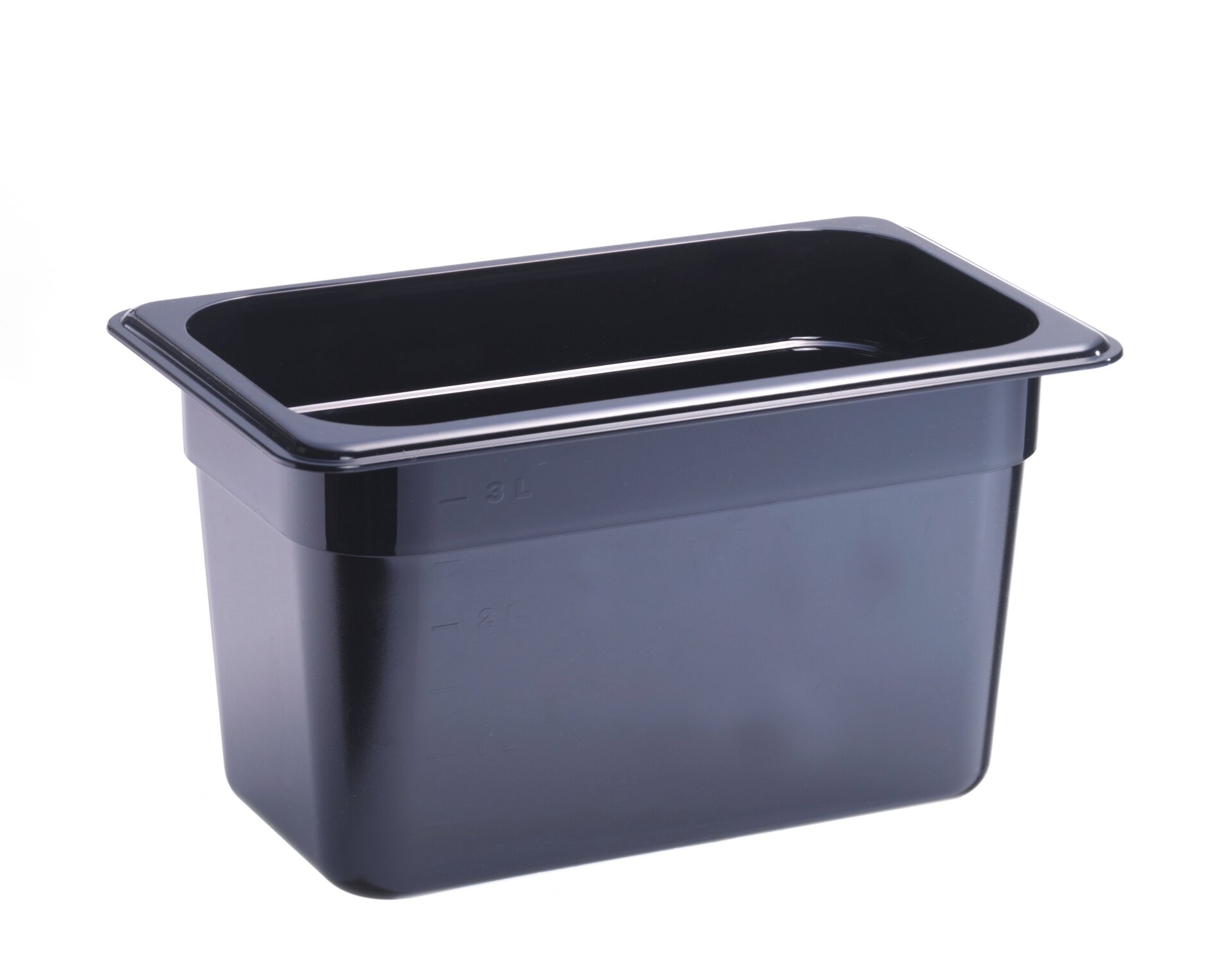 GN-Behälter, GN 1/4, 265 x 162 x 150 mm, Polycarbonat, schwarz