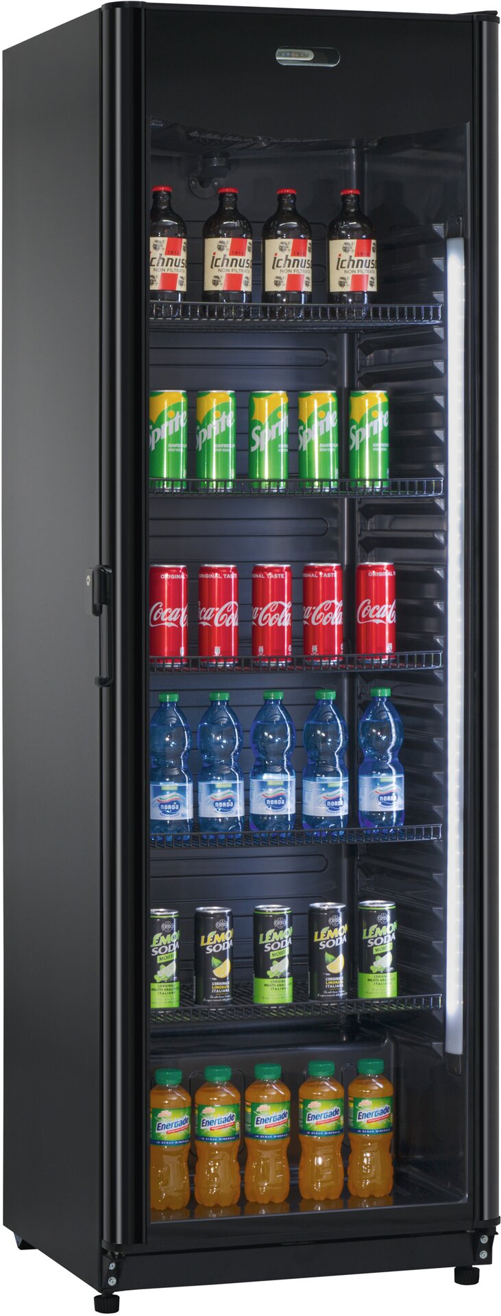 Flaschenkühlschrank schwarz, 382 l