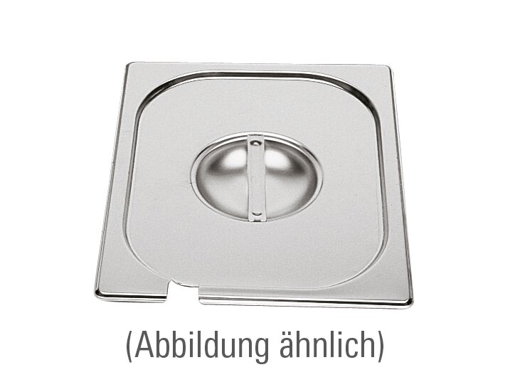 GN-Deckel, GN 1/2, 325 x 265 mm, mit Löffelausschnitt, Edelstahl