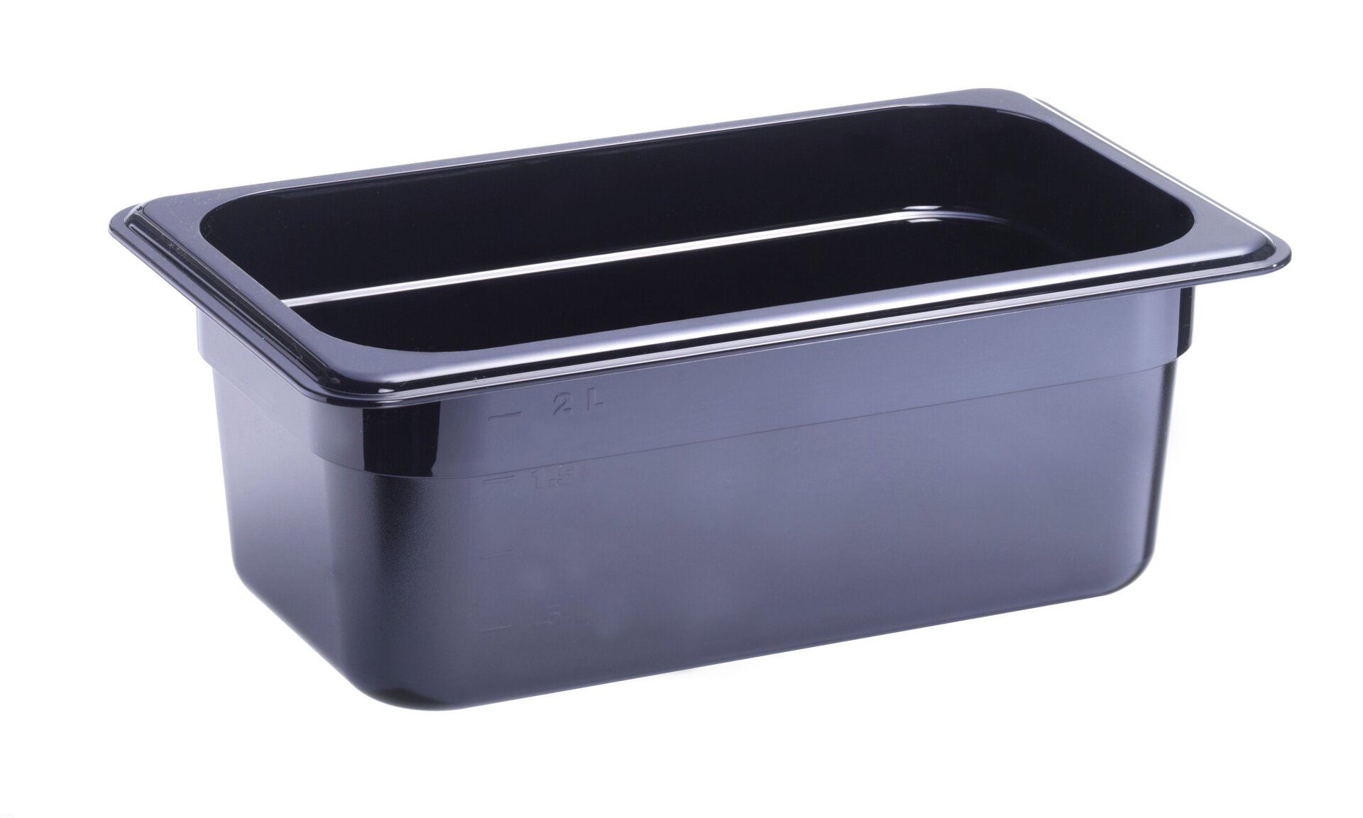 GN-Behälter, GN 1/4, 265 x 162 x 100 mm, Polycarbonat, schwarz