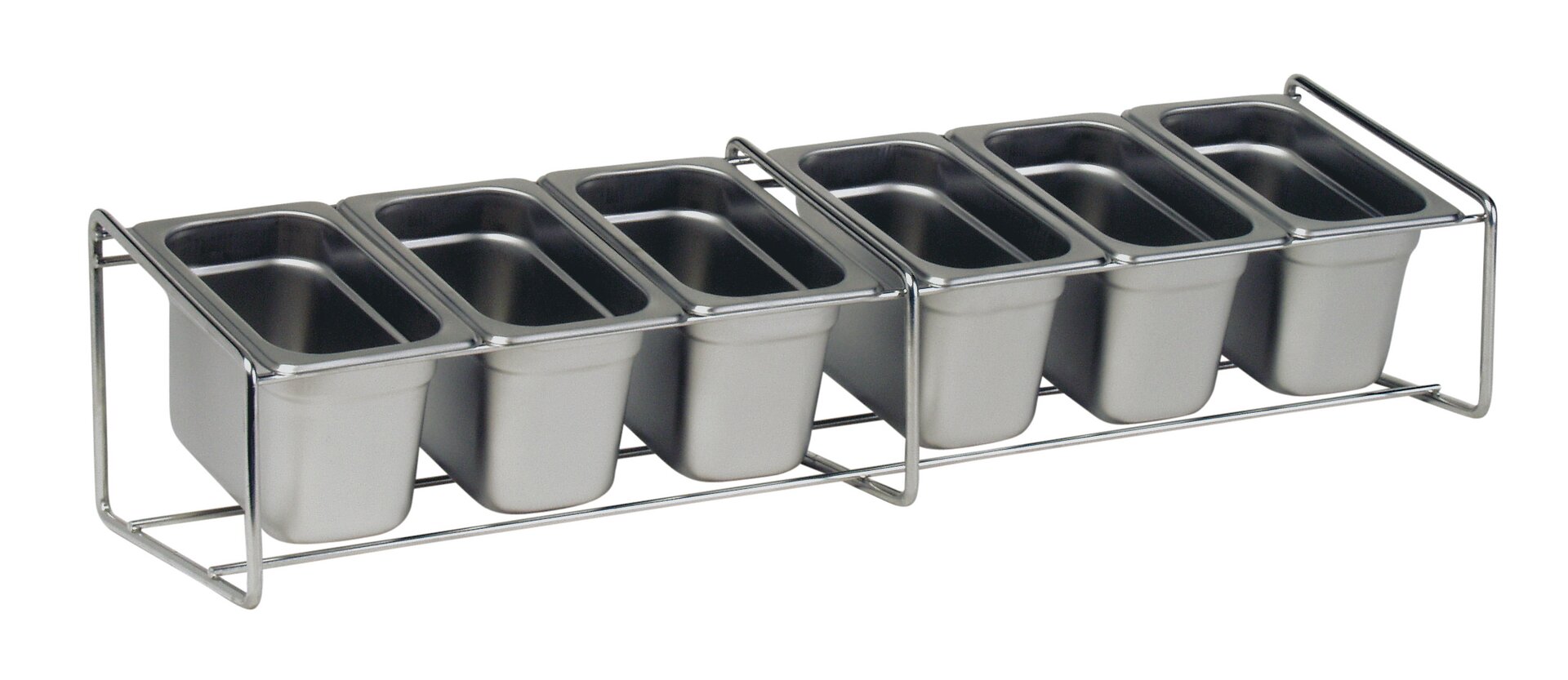 GN-Ständer für Gewürzbehälter, Edelstahl, 680 x 180 x 155 mm