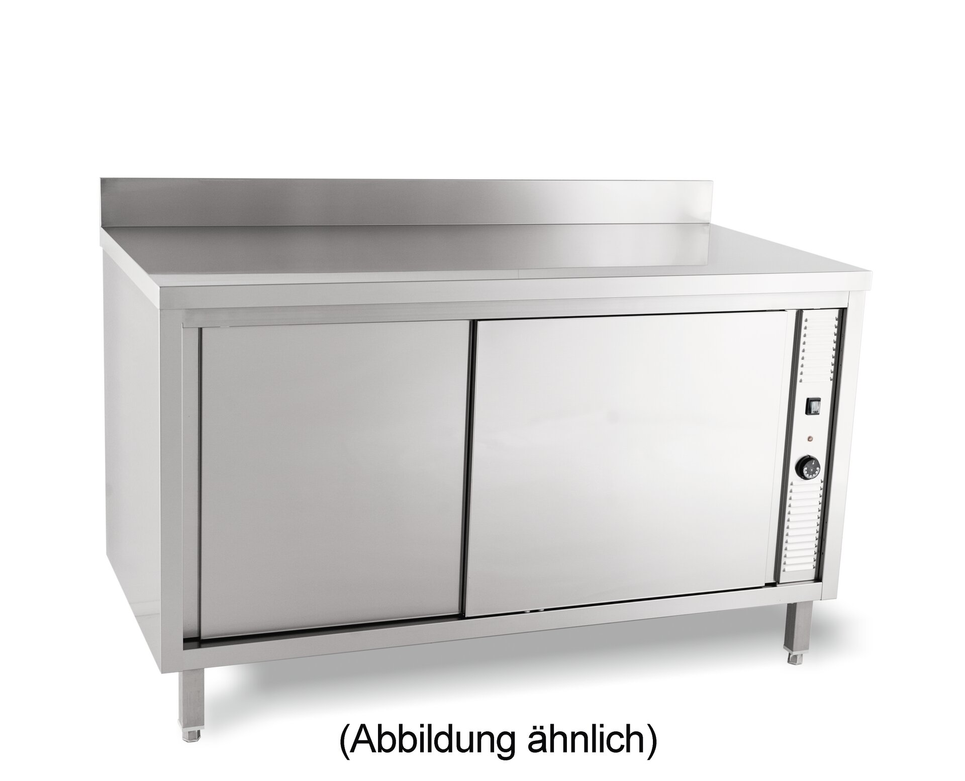 Wärmeschrank mit Schiebetüren mit 50 mm Aufkantung 1600 x 600 x 850 mm