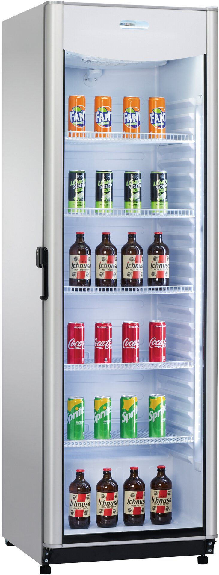 Flaschenkühlschrank grau, 382 l