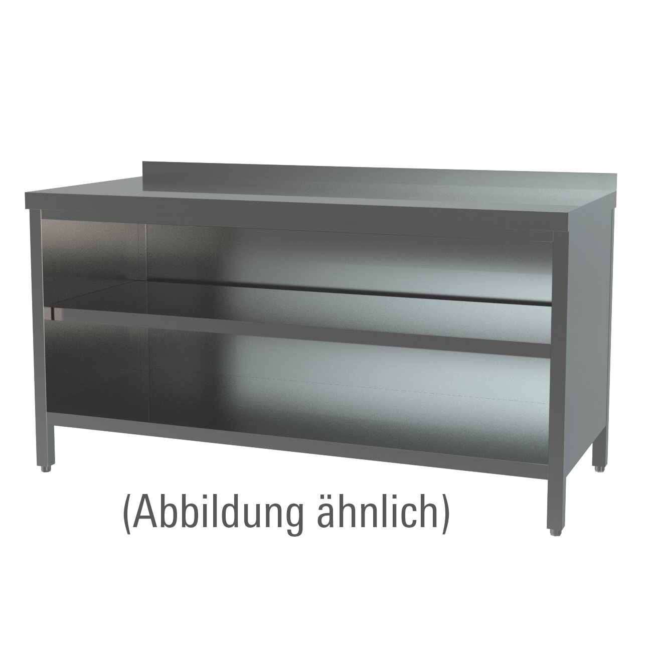 Arbeitsschrank offen mit 50 mm Aufkantung 1300 x 600 x 850 mm