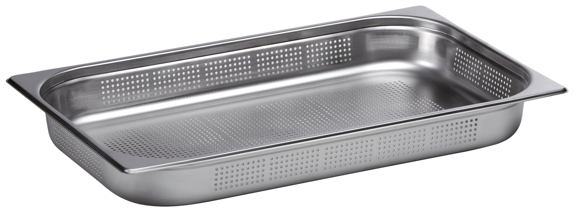 GN-Behälter, gelocht, GN 1/1, 530 x 325 x 65 mm, Edelstahl