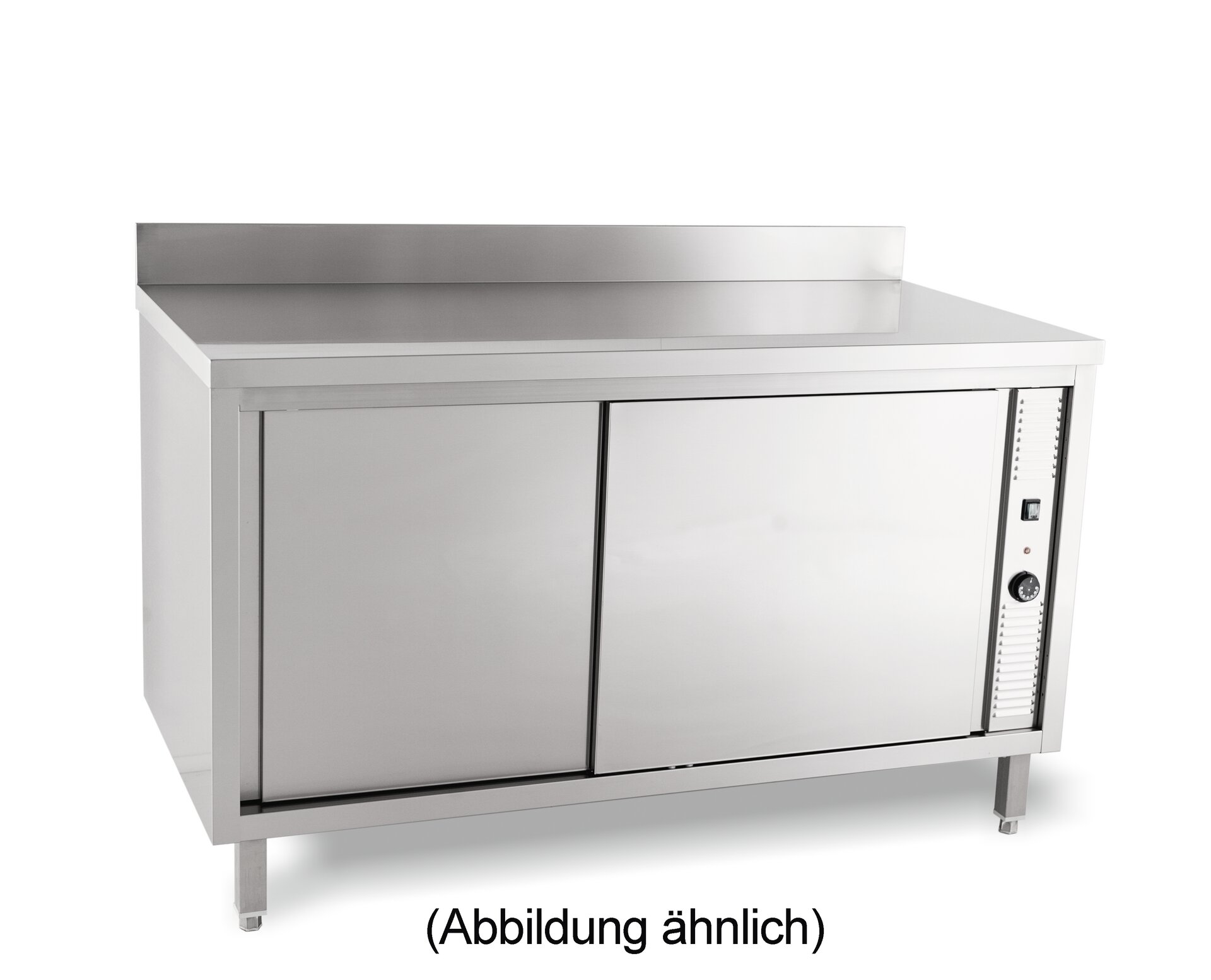Wärmeschrank mit Schiebetüren mit 50 mm Aufkantung 2000 x 600 x 850 mm