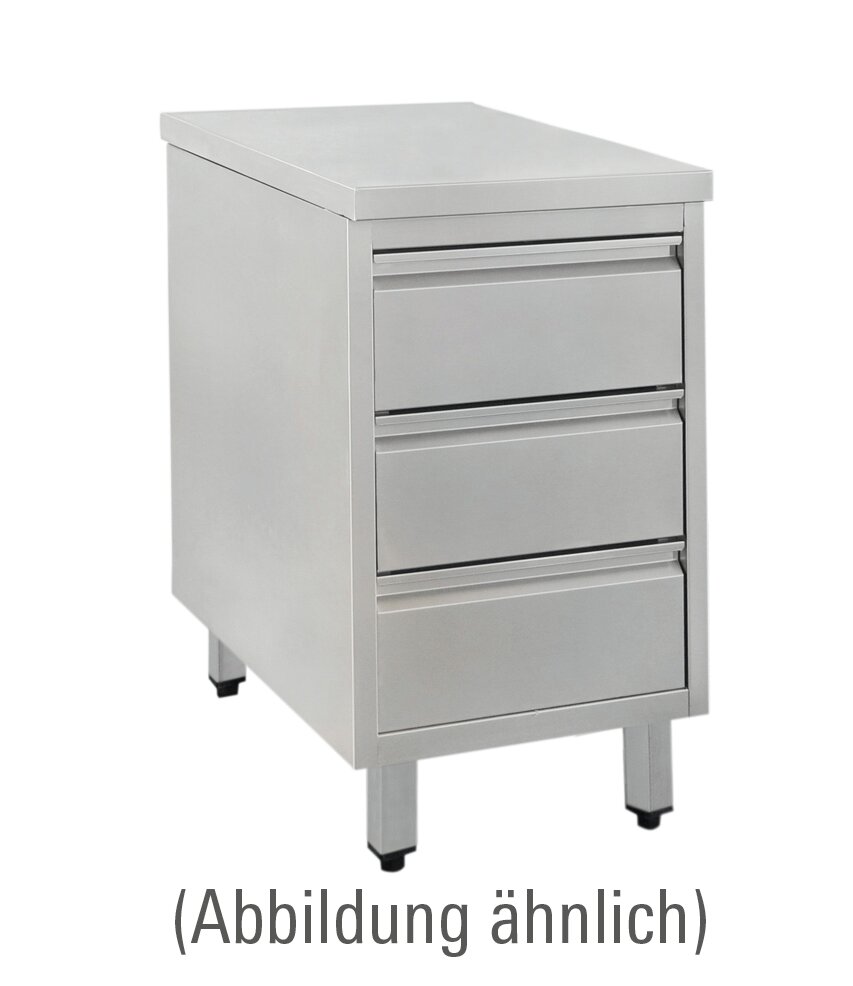 Schubladenschrank ohne Aufkantung 480 x 700 x 850 mm