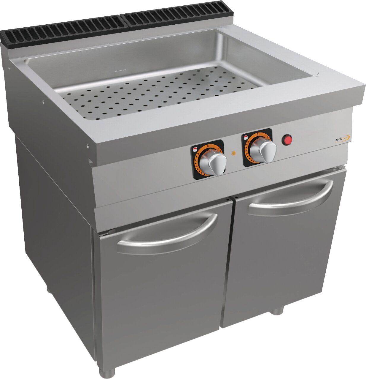 Elektro-Bain-Marie, GN 2/1, H 150 mm, Unterbau mit Türen