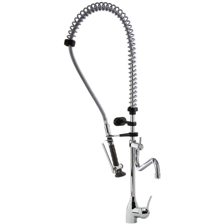 Einhebelmisch-Geschirrbrause, mit kurzem Griff, Einlochmontage, Schwenkhahn