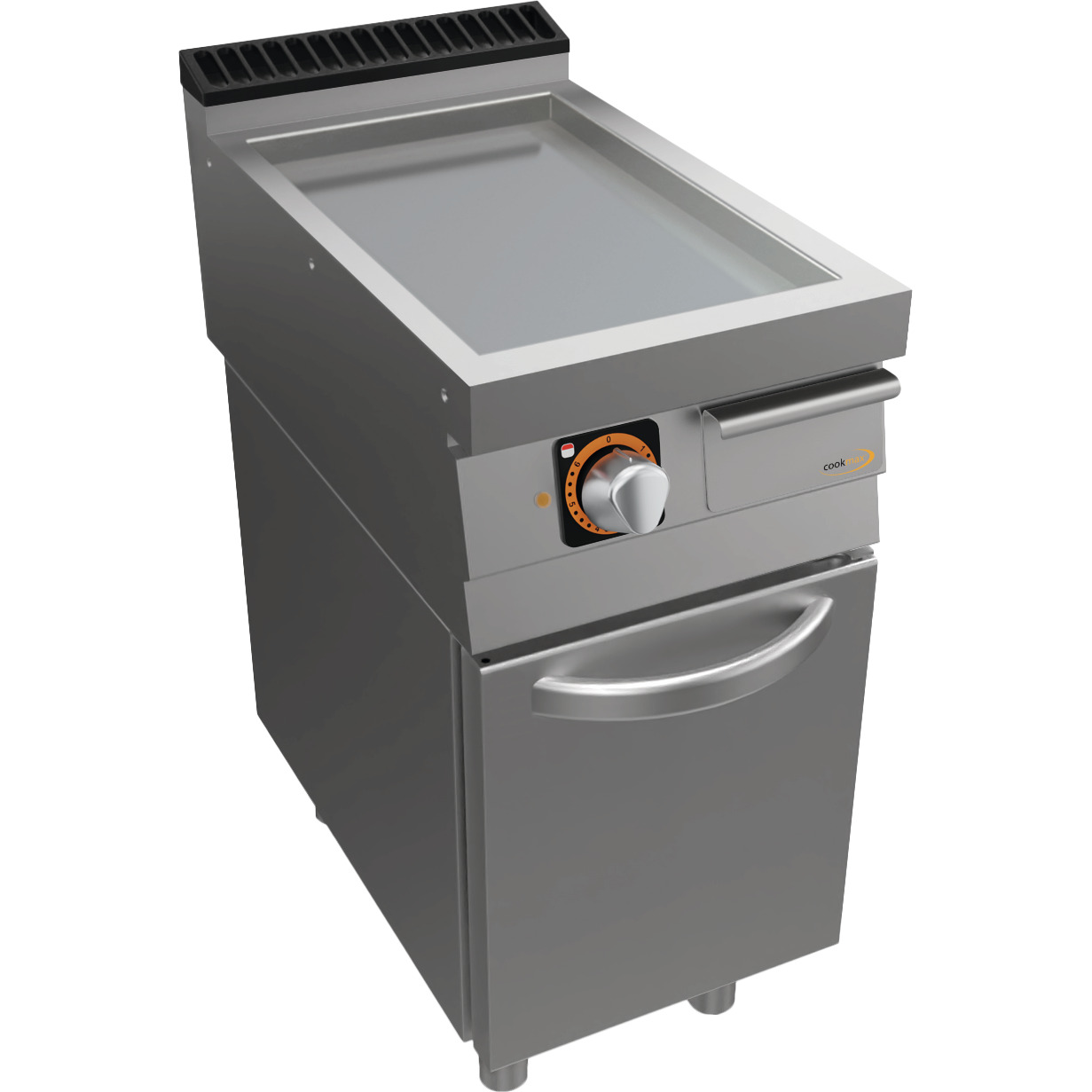 Elektro-Grillplatte, glatt, mit Unterbau mit Tür