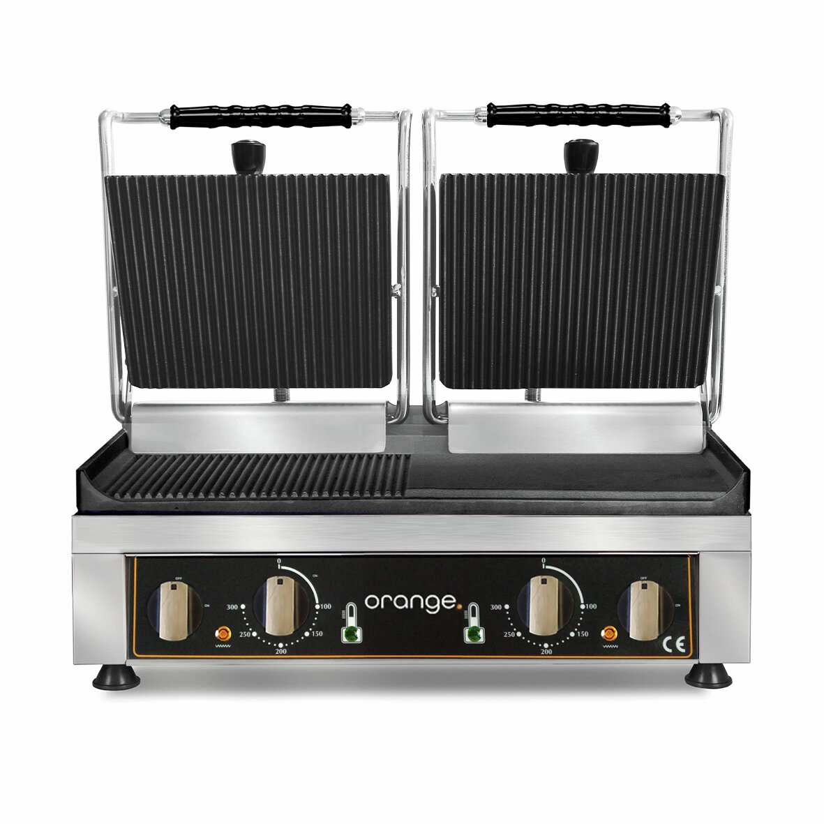 Doppel-Kontaktgrill oben gerillt, unten glatt / gerillt