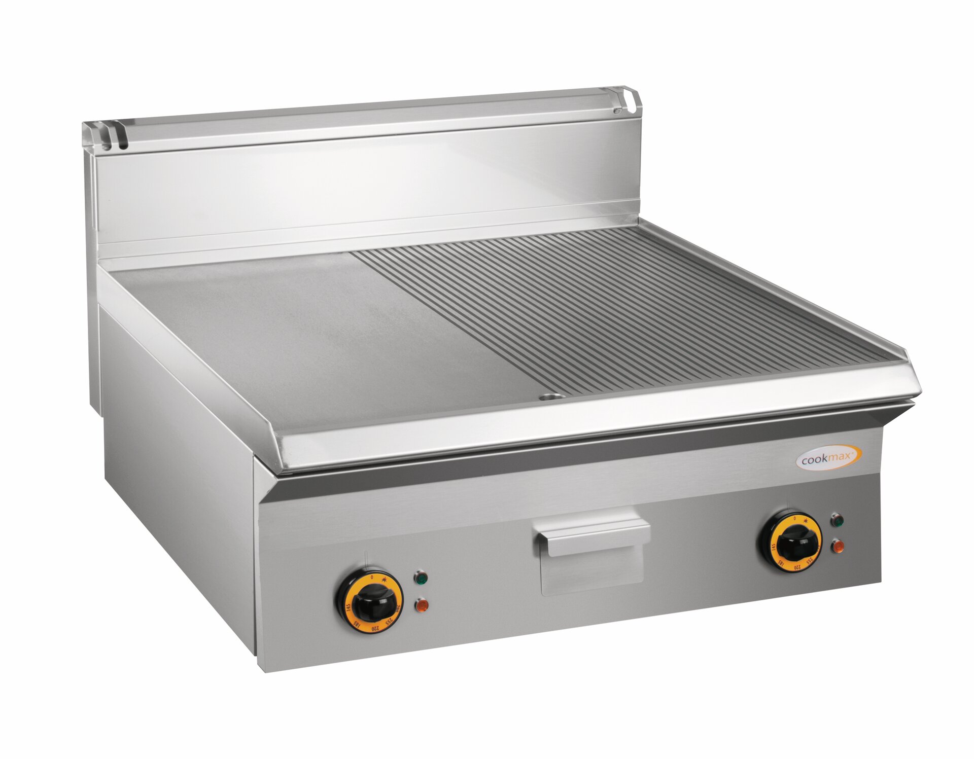 Elektro-Grillplatte 1/2 glatt 1/2 gerillt 2 Heizzonen