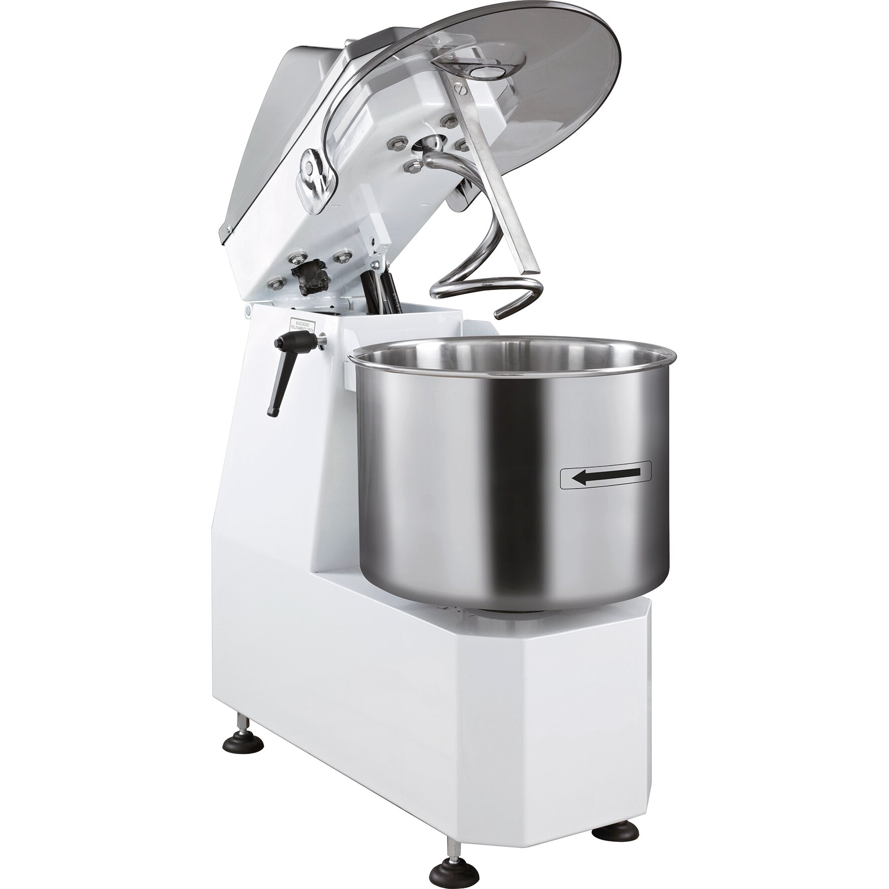 Teigknetmaschine für 38 kg / 42 l, mit anhebbarem Kopf