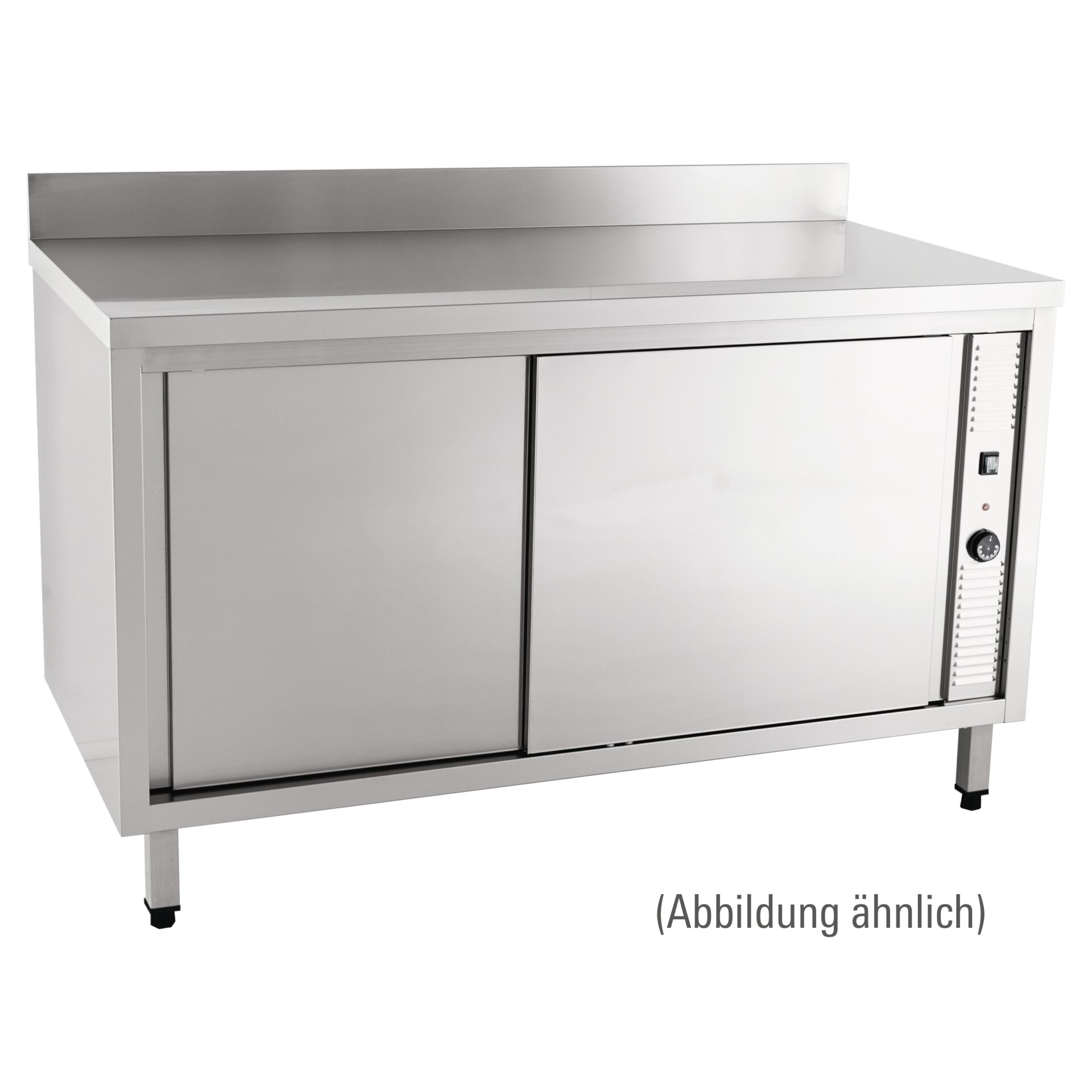 Wärmeschrank mit Schiebetüren mit 100 mm Aufkantung 1600 x 700 x 850 mm