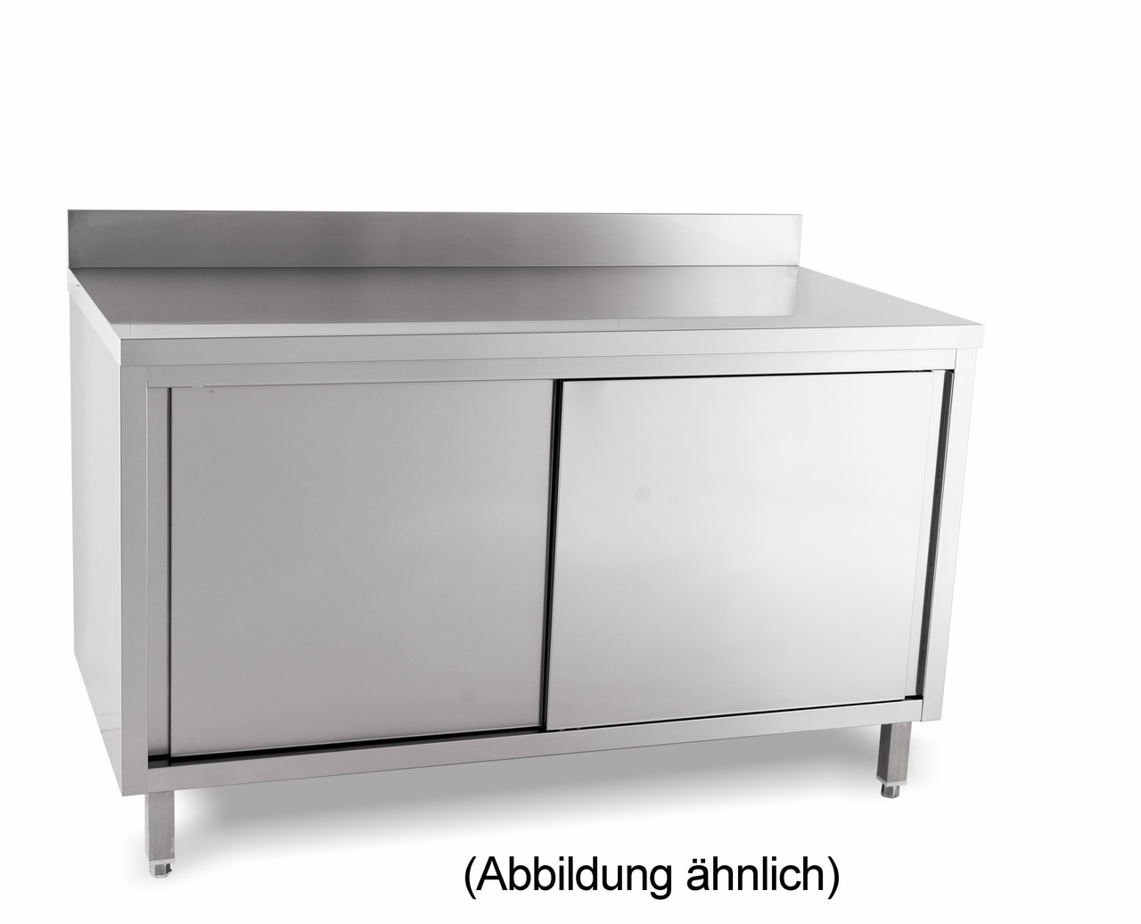 Arbeitsschrank mit Schiebetüren mit 50 mm Aufkantung 1600 x 600 x 850 mm