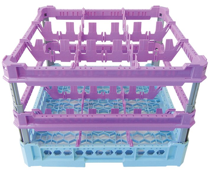 Gläserkorb 9 Fächer 146 x 146 mm Glashöhe max. 340 mm / 500 x 500 mm