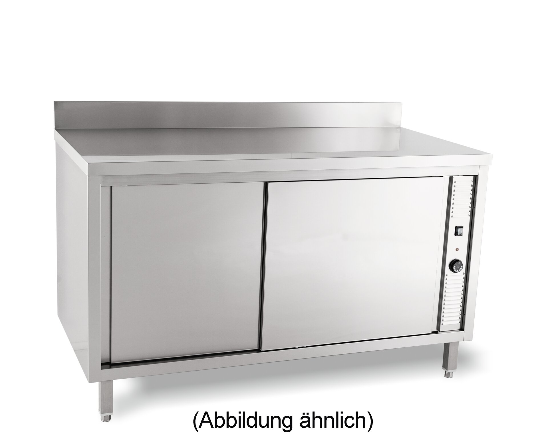 Wärmeschrank mit Schiebetüren mit 50 mm Aufkantung 1600 x 700 x 850 mm