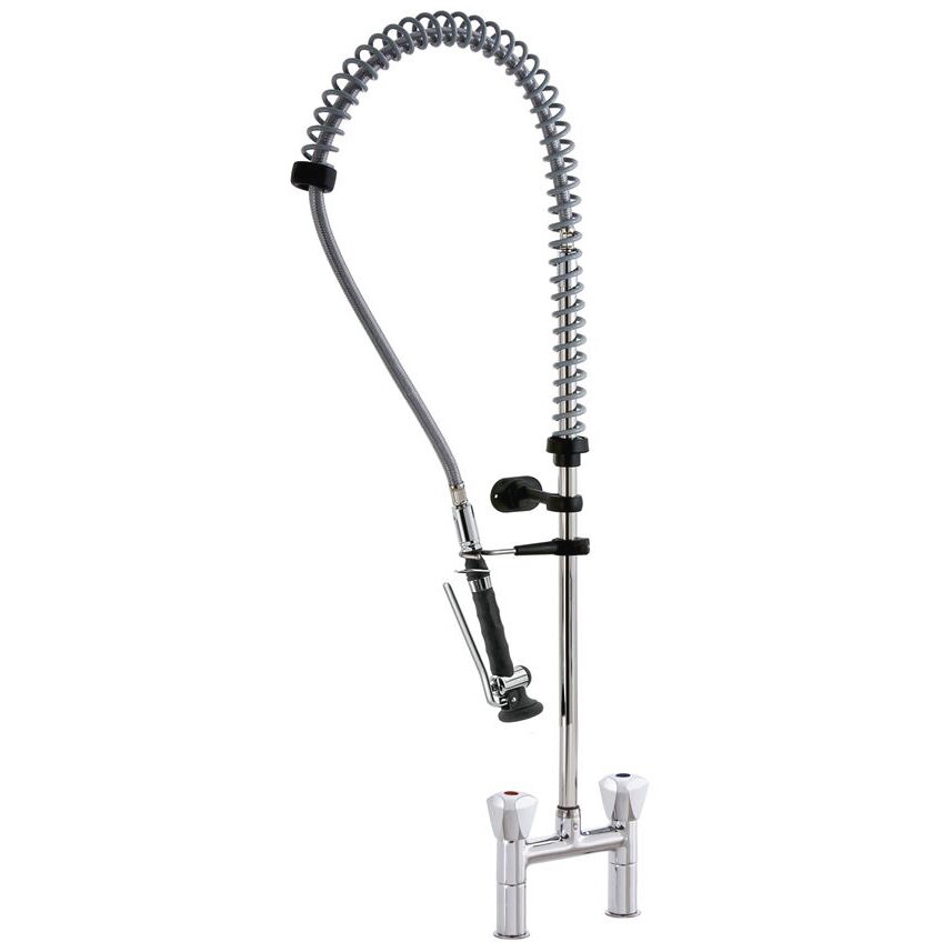 Geschirrbrause mit Zweiloch-Standmischbatterie H=1070 mm