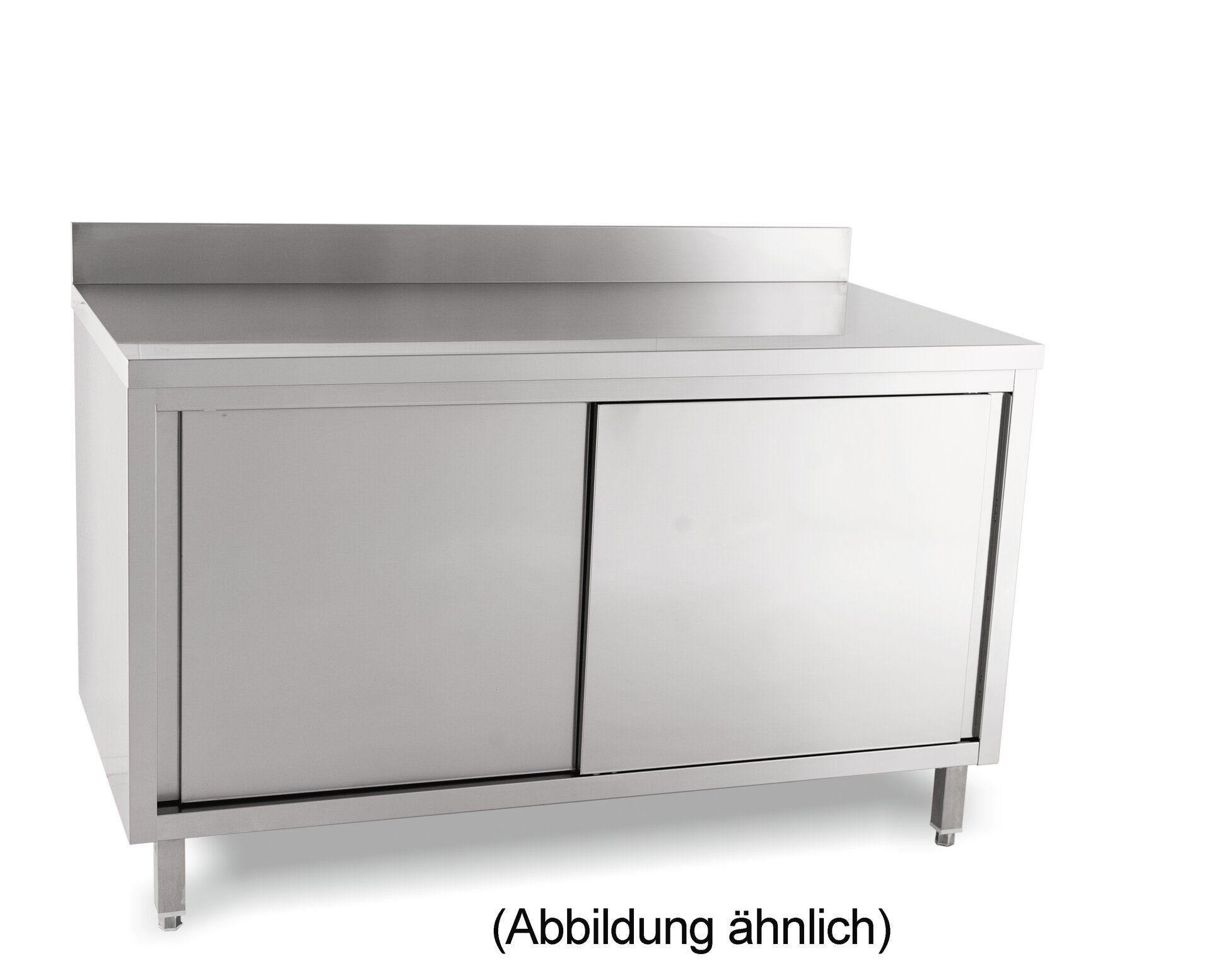 Arbeitsschrank mit Schiebetüren mit 50 mm Aufkantung 1000 x 600 x 850 mm